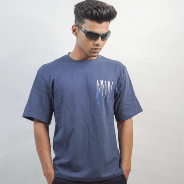 Amiri Blue Printed Over-Sized T-Shirt