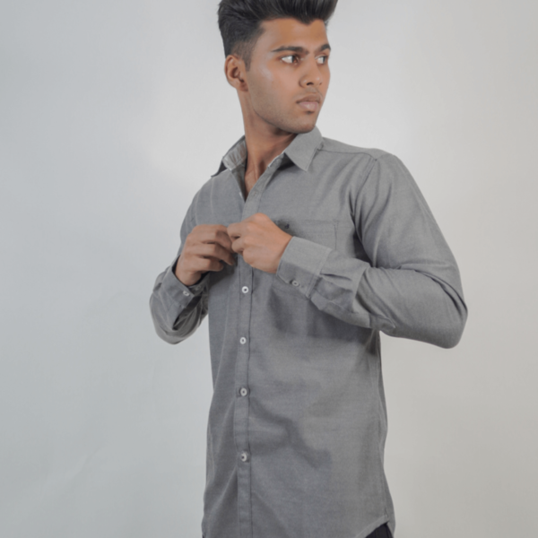 Basic Grey Full Sleeves Shirt