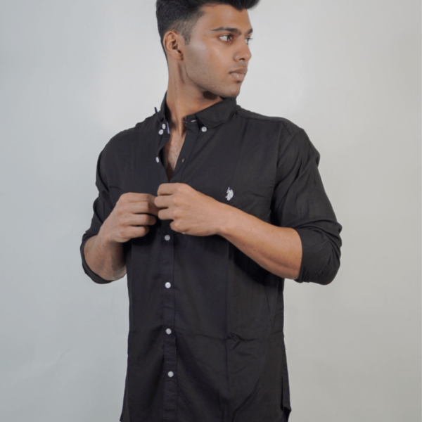 Basic Black Full Sleeves Shirt