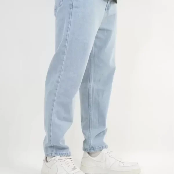 Sky-Blue Basic Regular Denim Jeans